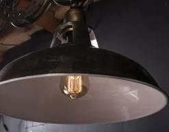 Ausziehbare Hängelampe Scherenlampe Industrial Dexter Double Metall