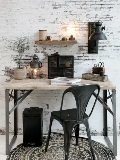 Ausziehbare Wandlampe Scherenlampe Industrial Dexter Metall Antik Finish