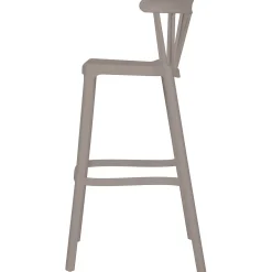 Barstuhl Barhocker Outdoor Bliss Kunstoff Gastro Taupe