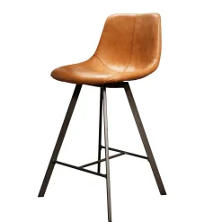 Barstuhl Barhocker Zig Zag Industrial Cognac