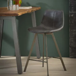 Barstuhl Barhocker Zig Zag Industrial Anthrazit