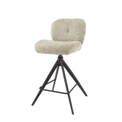Barstuhl Drehstuhl Polsterstuhl Comfort Boucle Sand