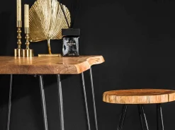 Bartischset Edge Industrial 130 + 4 Barhocker Baumscheibe