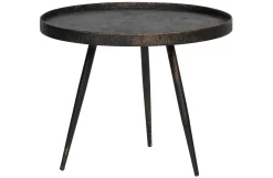 Beistelltisch Couchtisch Bounds Metall Holz Anthrazit/Gold ⌀ 60