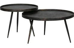 Beistelltisch Couchtisch Bounds Metall Holz Anthrazit/Gold ⌀ 60