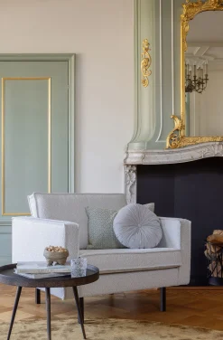 Beistelltisch Couchtisch Bounds Metall Holz Anthrazit/Gold ⌀ 60