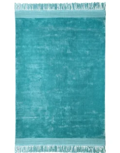 Boho Teppich Velvet Touch 160 x 230 cm Türkis