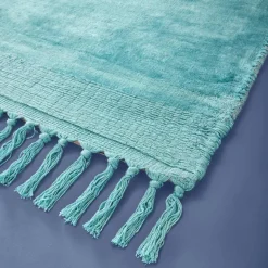 Boho Teppich Velvet Touch 160 x 230 cm Türkis