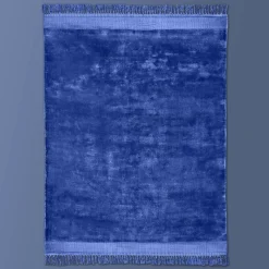 Boho Teppich Velvet Touch 160 x 230 cm Dunkelblau