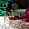 Couchtisch Beistelltisch No Offence Gold Dusky Pink Metall/Emaille