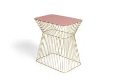 Couchtisch Beistelltisch No Offence Gold Dusky Pink Metall/Emaille