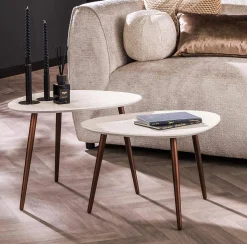 Couchtisch Beistelltisch 2er Set Triangular Stone Organic