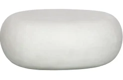 Couchtisch Beistelltisch Outdoor Pebble Groß Betonoptik Weiß