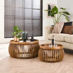 Couchtisch Retro Tweak Mangoholz 2er Set