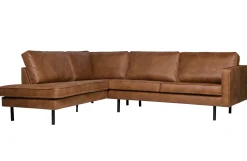 Ecksofa Eckbank Leder Rodeo 3-Sitzer Cognac Links 266/213 cm
