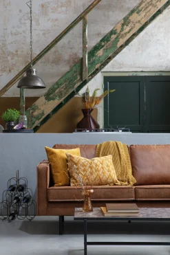 Ecksofa Leder Rodeo 3-Sitzer Cognac Rechts 300/160