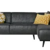 Ecksofa Recycle Leder Statement Dunkelgrau Rechts 274 x 210