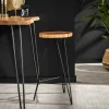 2er Set Barhocker Wood Akazie Baumkante/Baumscheibe