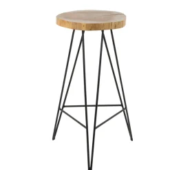 2er Set Barhocker Wood Akazie Baumkante/Baumscheibe