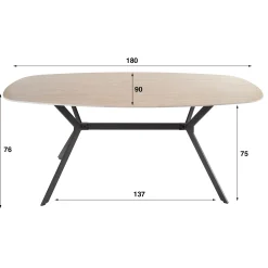 5er Set Essgruppe Esstisch Arch 180 Travertin Keramik Metallbeine + 4 Stühle Boucle