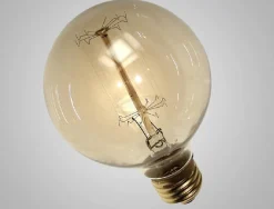 4er Set Glühfadenlampe 95er Globus 40W "Squirrel Cage" Vintage E27 Kohlefadenglühbirne Edison