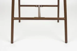 2er Set Retro Barhocker Claes Walnussholzoptik Off-White