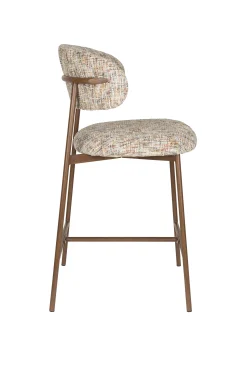 2er Set Retro Barhocker Claes Walnussholzoptik Multicolour