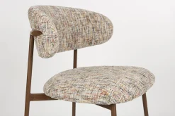 2er Set Retro Barhocker Claes Walnussholzoptik Multicolour