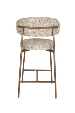 2er Set Retro Barhocker Claes Walnussholzoptik Multicolour