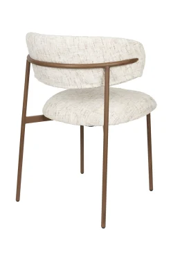 2er Set Retro Esszimmerstühle Claes Walnussholzoptik Off-White