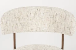 2er Set Retro Esszimmerstühle Claes Walnussholzoptik Off-White