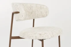 2er Set Retro Esszimmerstühle Claes Walnussholzoptik Off-White