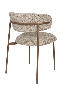 2er Set Retro Esszimmerstühle Claes Walnussholzoptik Multicolour