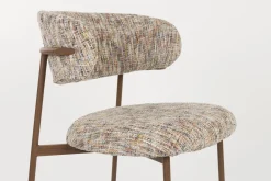 2er Set Retro Esszimmerstühle Claes Walnussholzoptik Multicolour