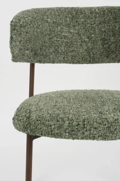 2er Set Retro Esszimmerstühle Claes Walnussholzoptik Grün