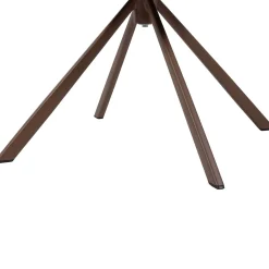 2er Set Retro Esszimmerstuhl Drehstuhl Femke Samt Chenille Braun