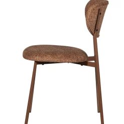 2er Set Retro Esszimmerstuhl Polsterstuhl Valor Braun