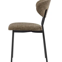 2er Set Retro Esszimmerstuhl Polsterstuhl Kjeld Samt Chenille Grün