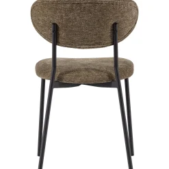 2er Set Retro Esszimmerstuhl Polsterstuhl Kjeld Samt Chenille Grün