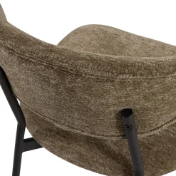 2er Set Retro Esszimmerstuhl Polsterstuhl Kjeld Samt Chenille Grün