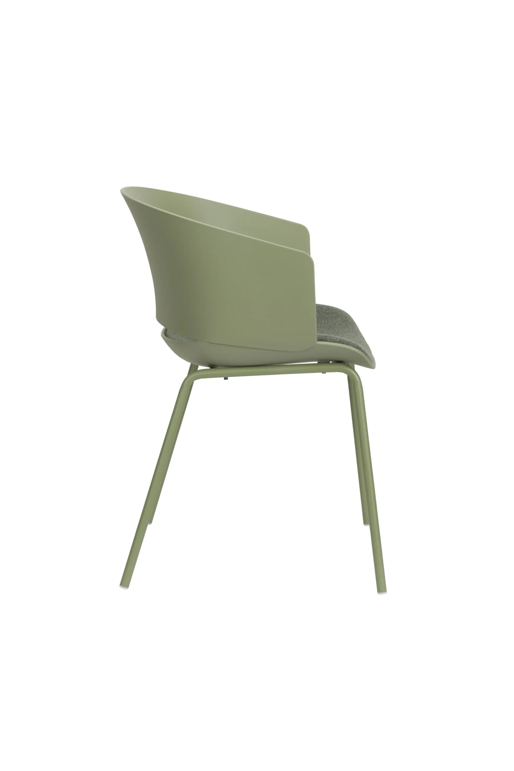 4er Set Retro Esszimmerstuhl Schalenstuhl Jessica in Grün