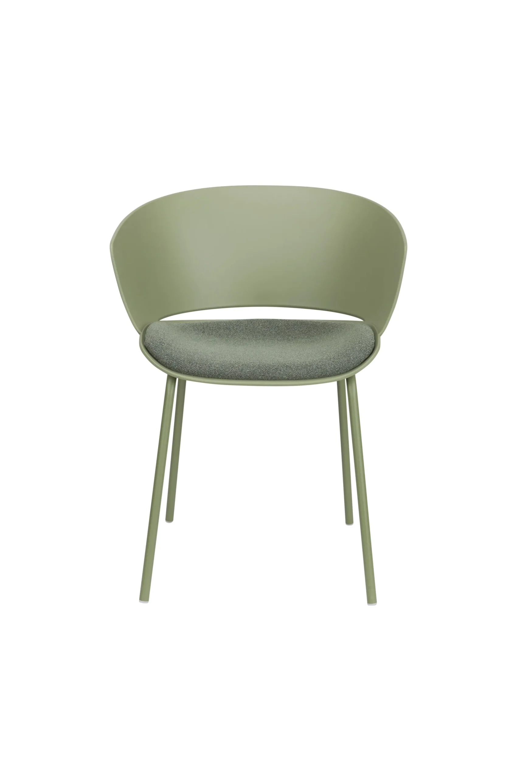 4er Set Retro Esszimmerstuhl Schalenstuhl Jessica in Grün