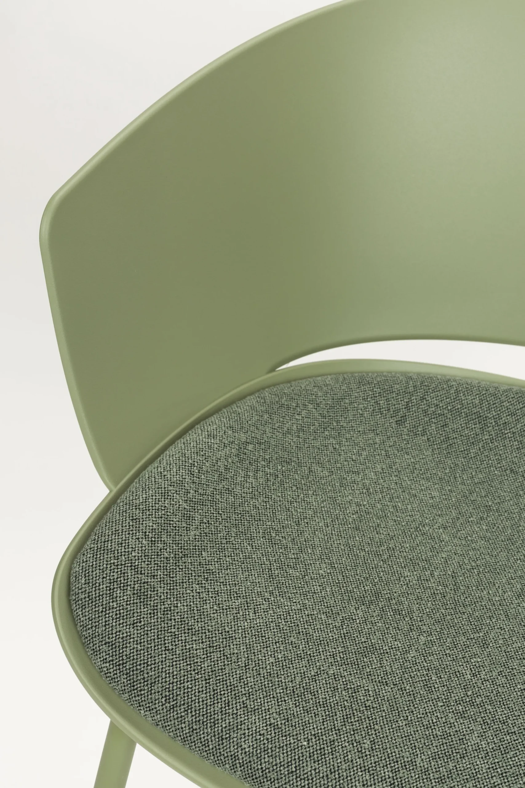 4er Set Retro Esszimmerstuhl Schalenstuhl Jessica in Grün