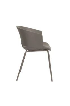 4er Set Retro Esszimmerstuhl Schalenstuhl Jessica in Grau