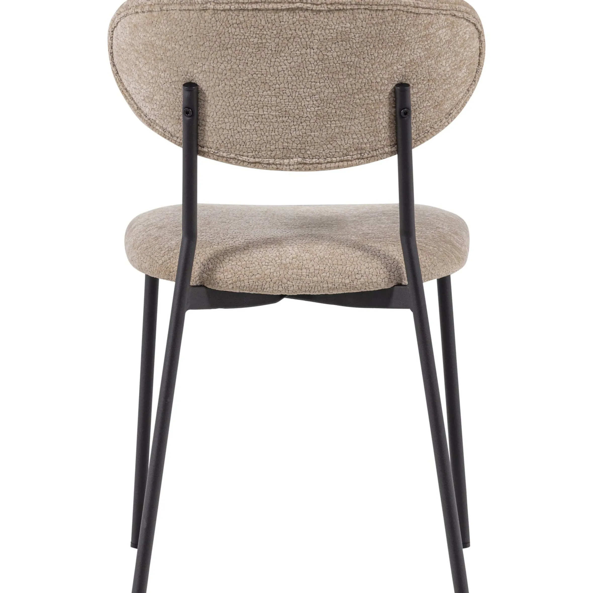 2er Set Retro Esszimmerstuhl Polsterstuhl Kjeld Samt Chenille Natur