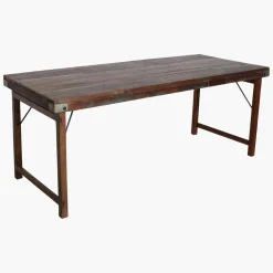 Esstisch Outdoortisch 190/80 cm Markttisch Vintage Klapptisch Braun