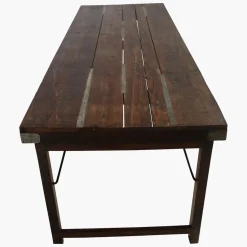 Esstisch Outdoortisch 190/80 cm Markttisch Vintage Klapptisch Braun