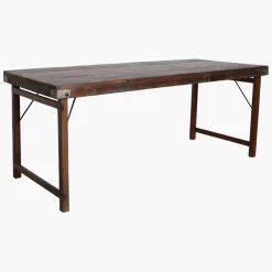 Esstisch Outdoortisch 190/80 cm Markttisch Vintage Klapptisch Braun