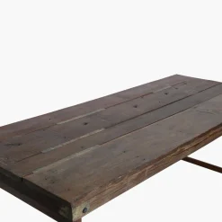 Esstisch Outdoortisch 190/80 cm Markttisch Vintage Klapptisch Braun