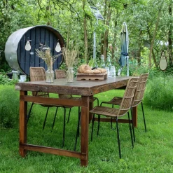 Esstisch Outdoortisch 165/70 Markttisch Vintage Klapptisch Braun